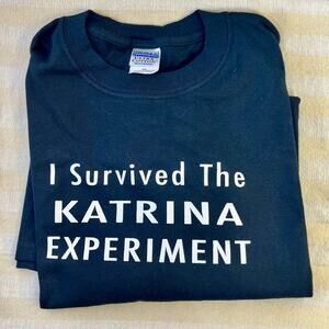 I Survived The Katrina Experiment New Orleans Hurricane T-shirt Men’s 3XL Black